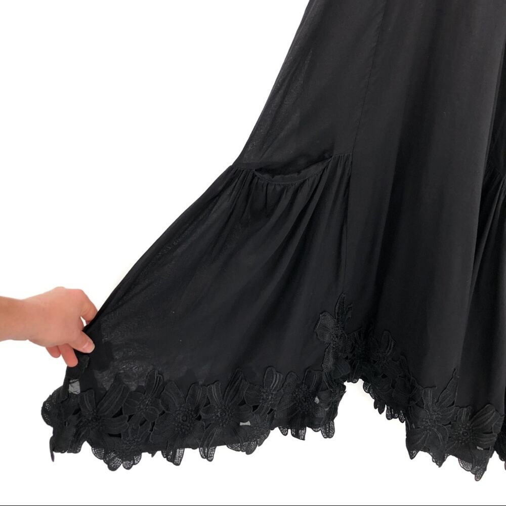 MARE MARE Finn Lace Trim Shift Slip Dress Black XS - Picture 3 of 11